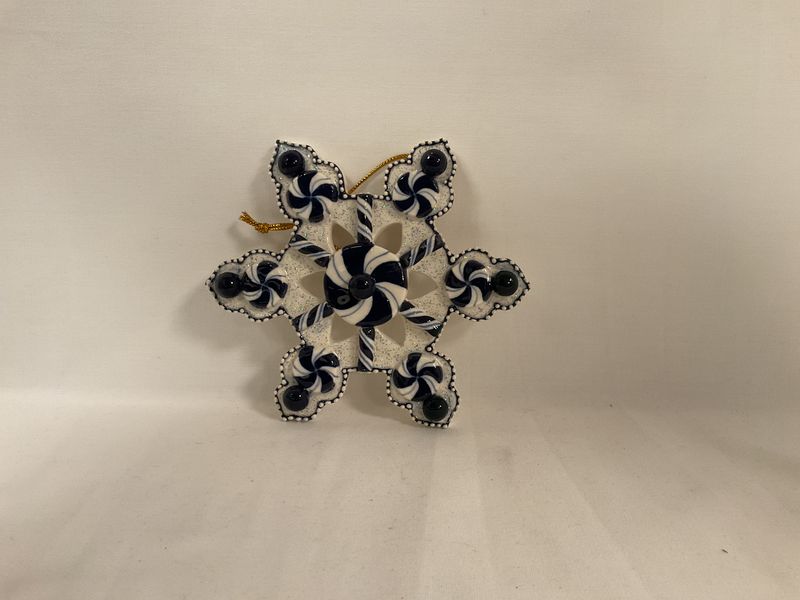 Hand Painted Ceramic Snowflake