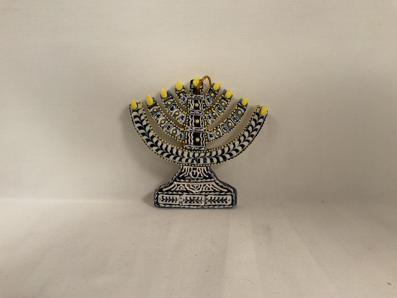 Hand Painted Ceramic Menorah