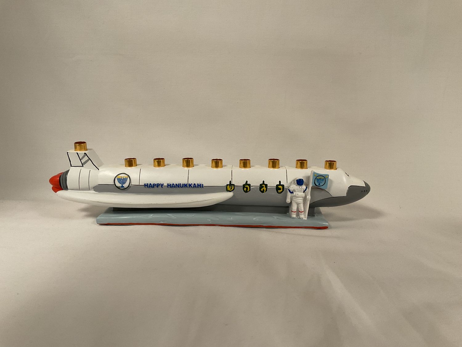 Poly Resin Space Ship Menorah Poly Resin Space Ship Menorah
