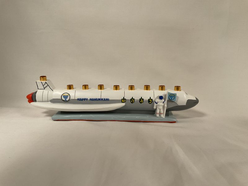 Poly Resin Space Ship Menorah Poly Resin Space Ship Menorah
