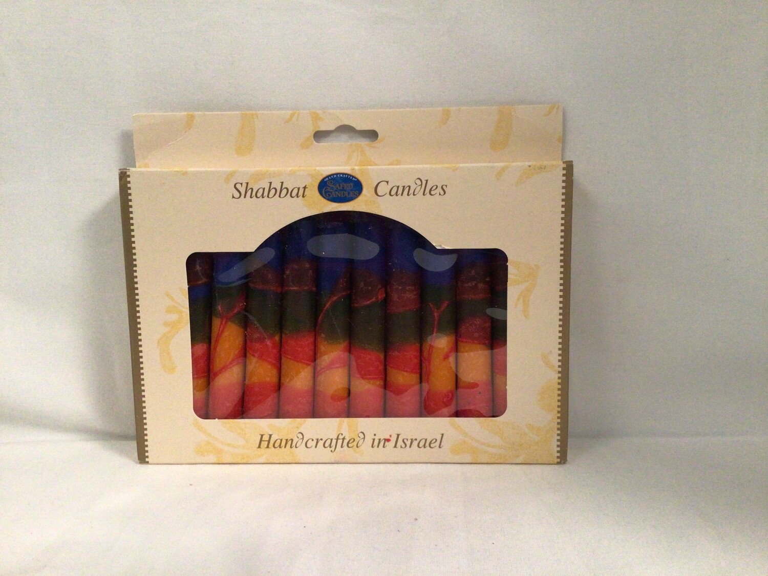 Safed Harmony Blue Shabbat Candles - 12 Safed Harmony Blue Shabbat Candles - 12