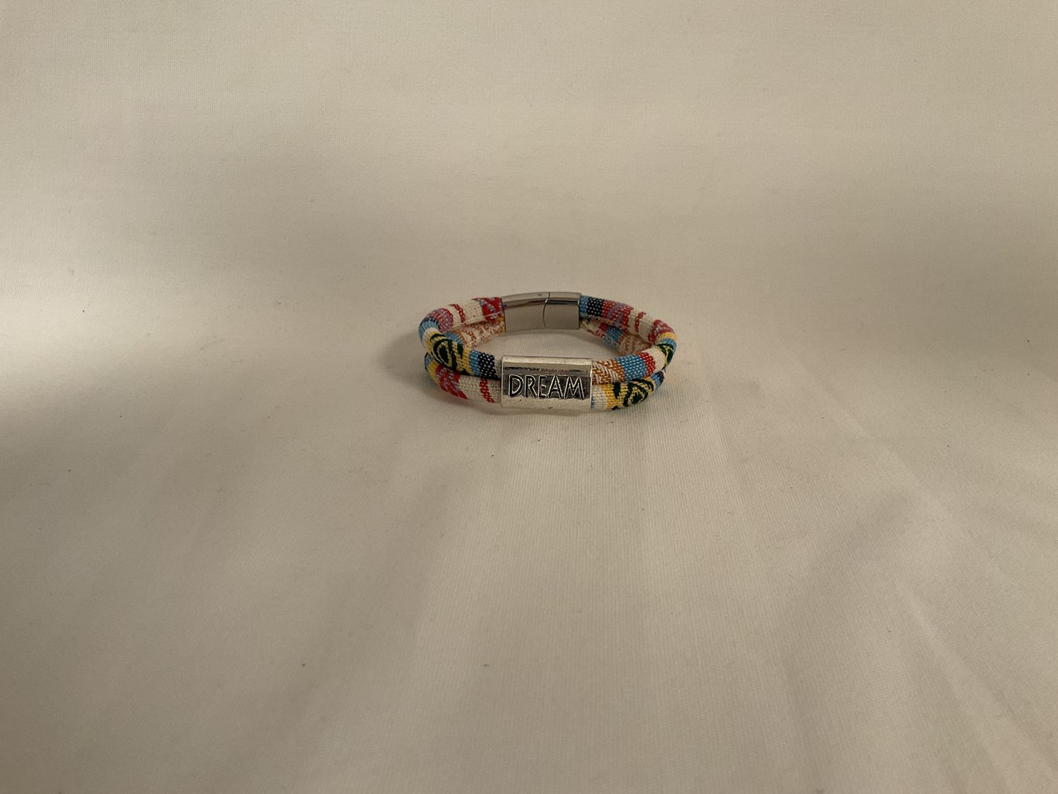 DREAM Affirmation Cotton Cord Bracelet, Yellow DREAM Affirmation Cotton Cord Bracelet, Yellow