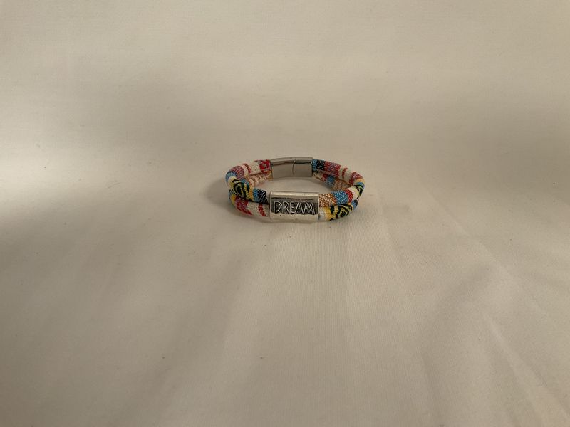 DREAM Affirmation Cotton Cord Bracelet, Yellow DREAM Affirmation Cotton Cord Bracelet, Yellow