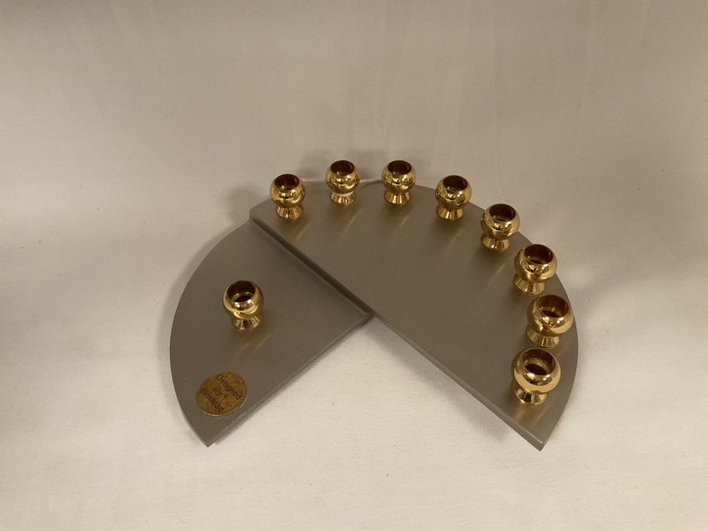 Brass Round Menorah Brass Round Menorah