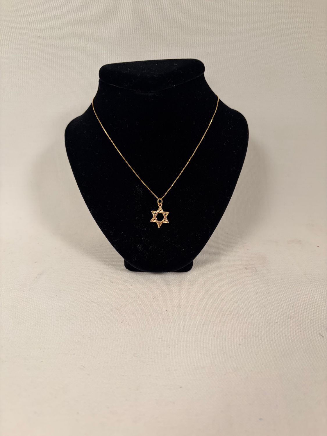 14K Diamond Cut Star of David Pendant on 18" Gold Chain 14K Diamond Cut Star of David Pendant on 18" Gold Chain