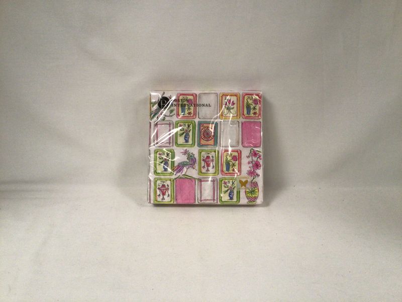 Pink Mah Jongg Cocktail Napkin