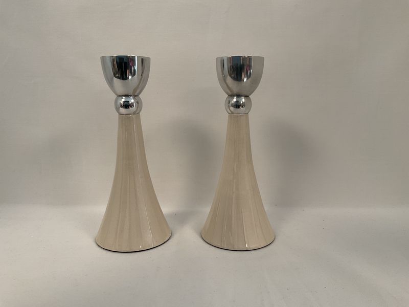 Cream Candlesticks