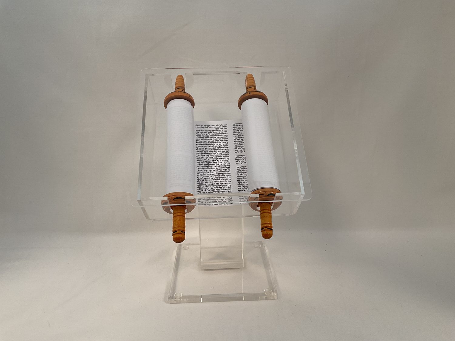 Torah in Lucite Stand