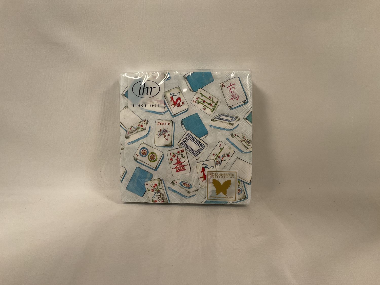 Blue Mah Jongg Cocktail Napkin Blue Mah Jongg Cocktail Napkin