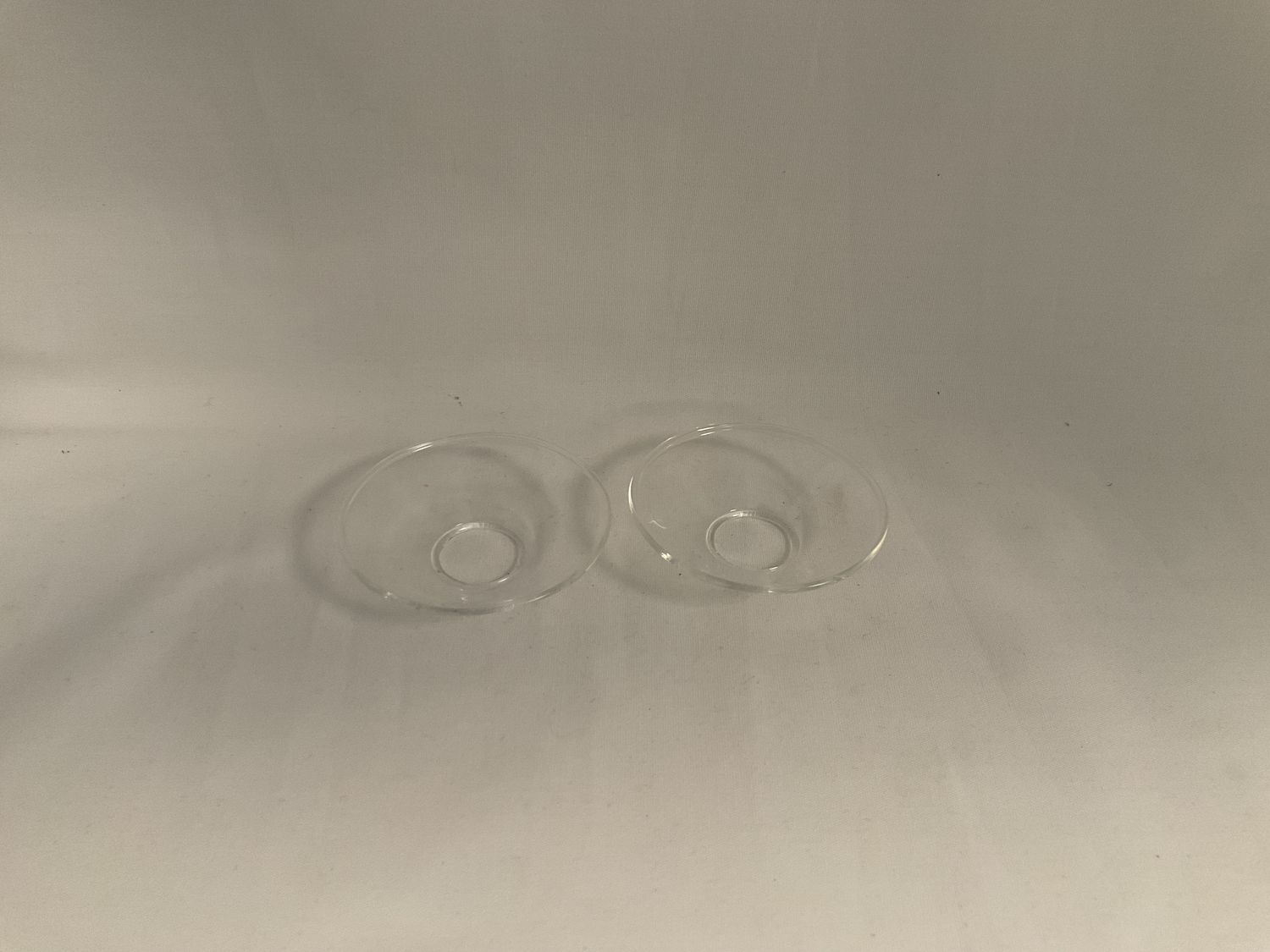 Pair of Glass Candle Drip Protectors