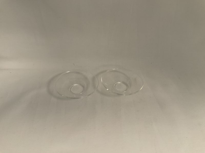 Pair of Glass Candle Drip Protectors