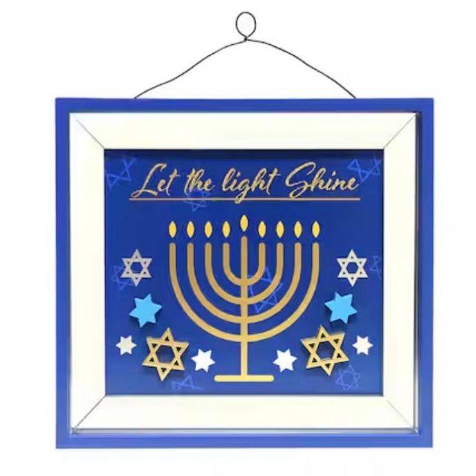 Let The Light Shine Hanukkah Wall Decor
