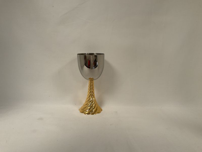 Twist Kiddish Cup Silver and  Gold