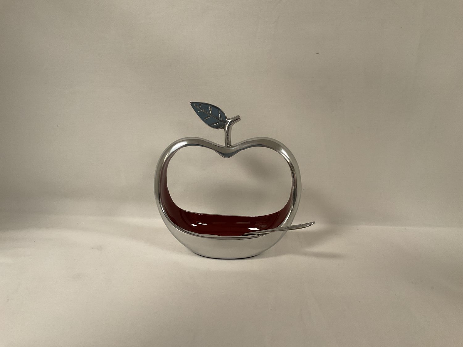 Upright Apple Shape Honey Dish with Spoon