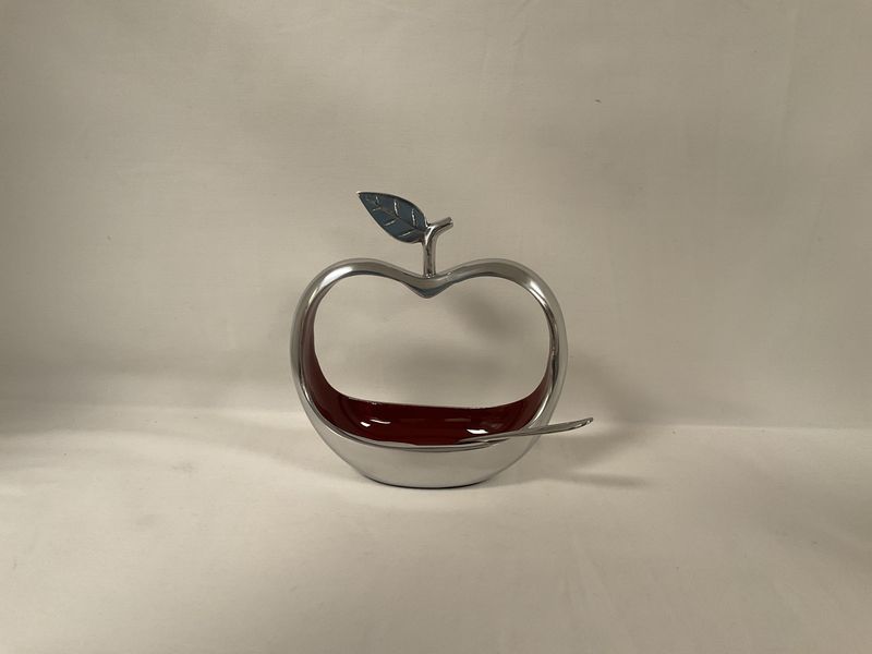 Upright Apple Shape Honey Dish with Spoon Upright Apple Shape Honey Dish with Spoon