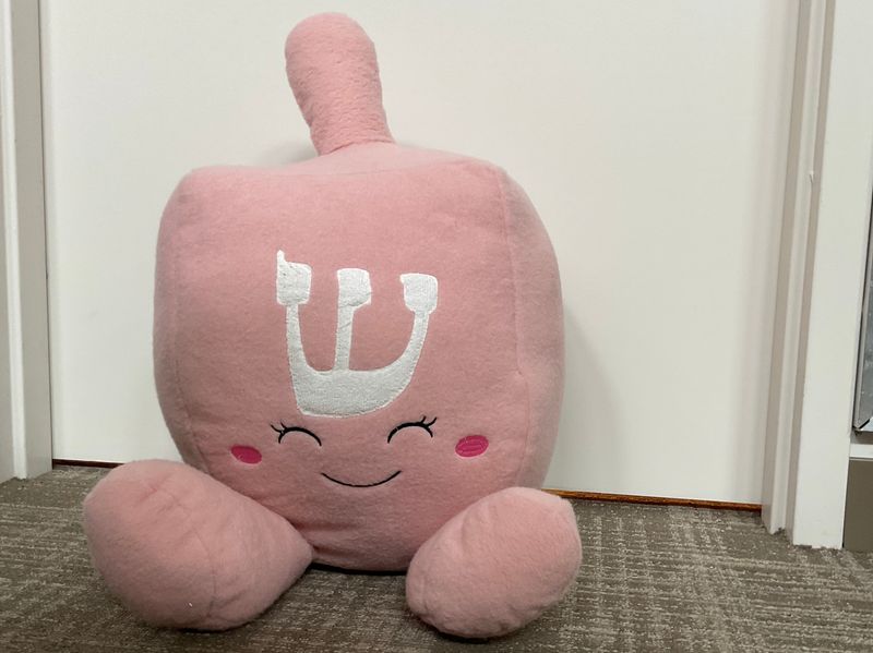 Pink Dreidel Cushion