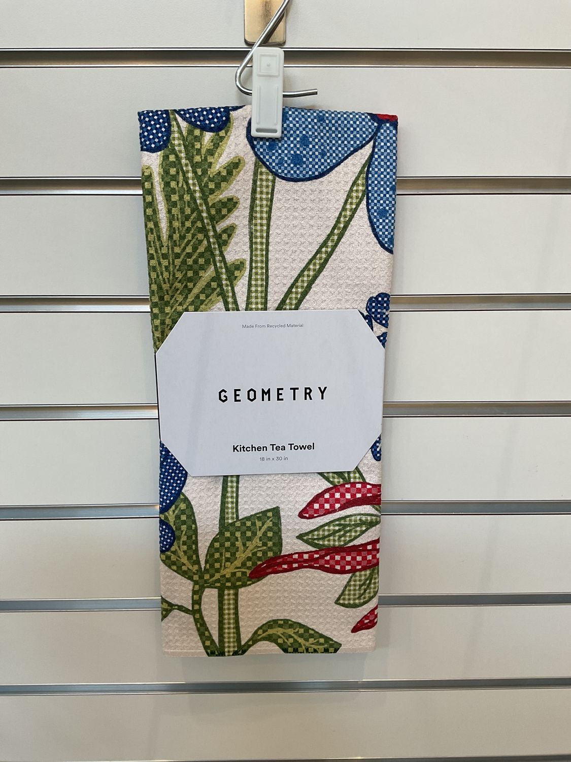 Geometry Plaid Floral Tea Towel Geometry Plaid Floral Tea Towel