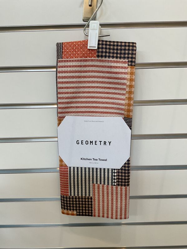 Geometry Patch and Pumpkin Tea Towel Geometry Patch and Pumpkin Tea Towel