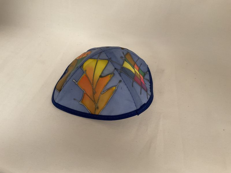 Multicolor Tribes Silk Painted Kippah