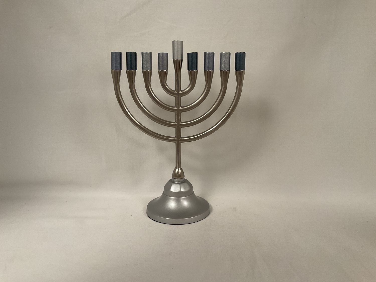 Classic Menorah with Gray Candle Holders Classic Menorah with Gray Candle Holders