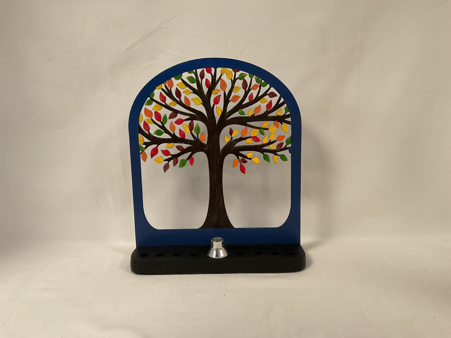 Colorful Laser Cut Tree of Life Menorah Colorful Laser Cut Tree of Life Menorah