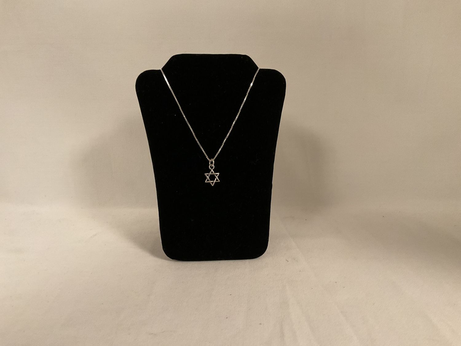 Small Woven Sterling Silver Necklace on 18" Box Chain Small Woven Sterling Silver Necklace on 18" Box Chain