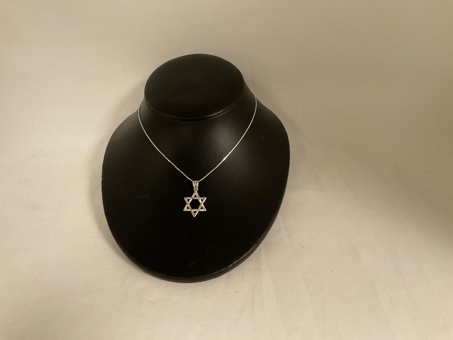 Two Tone Woven Sterling Silver Star of David Necklace on 18 " Chain Two Tone Woven Sterling Silver Star of David Necklace on 18 " Chain