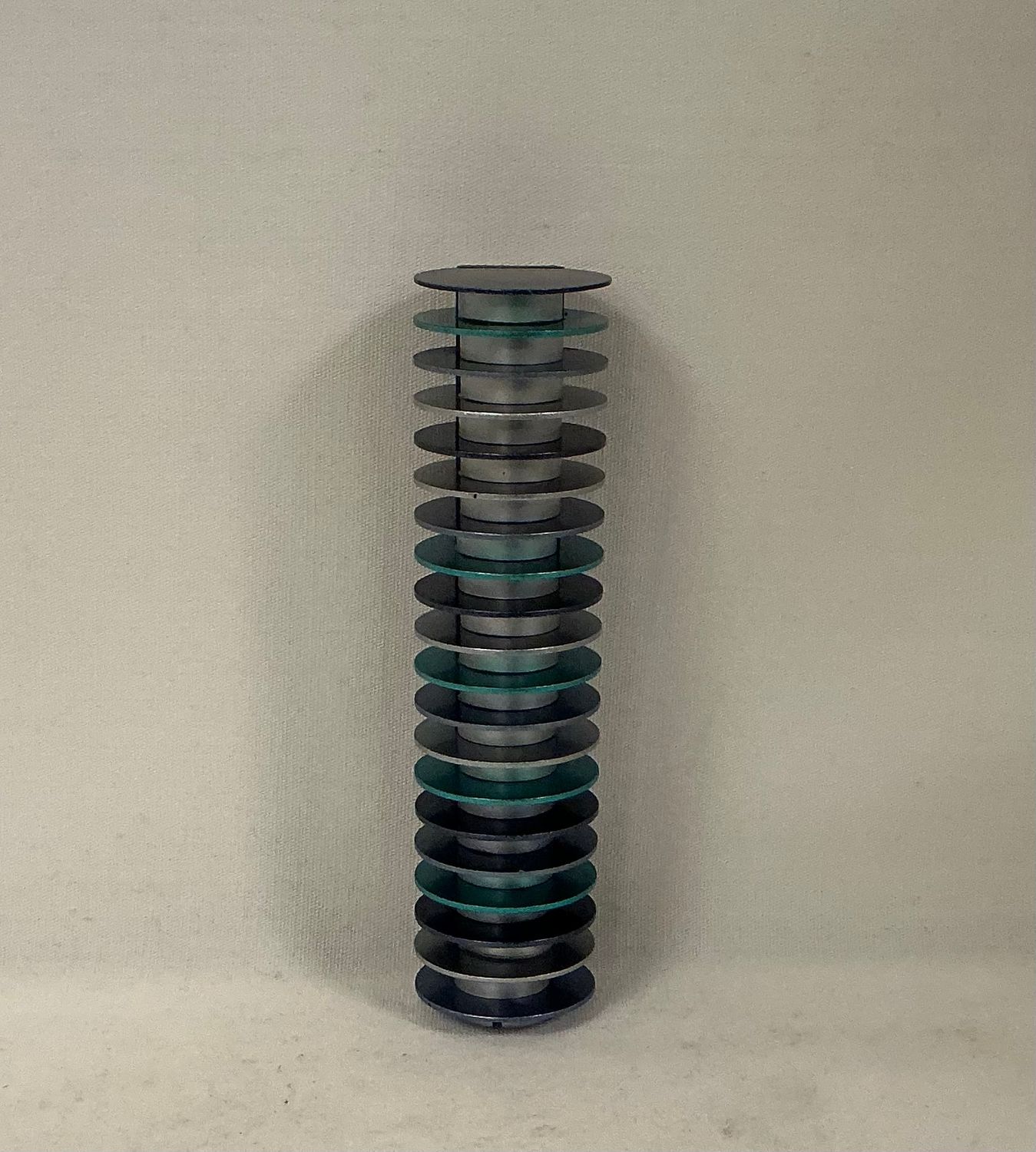 Mezuzah Case with Blue Discs Mezuzah Case with Blue Discs
