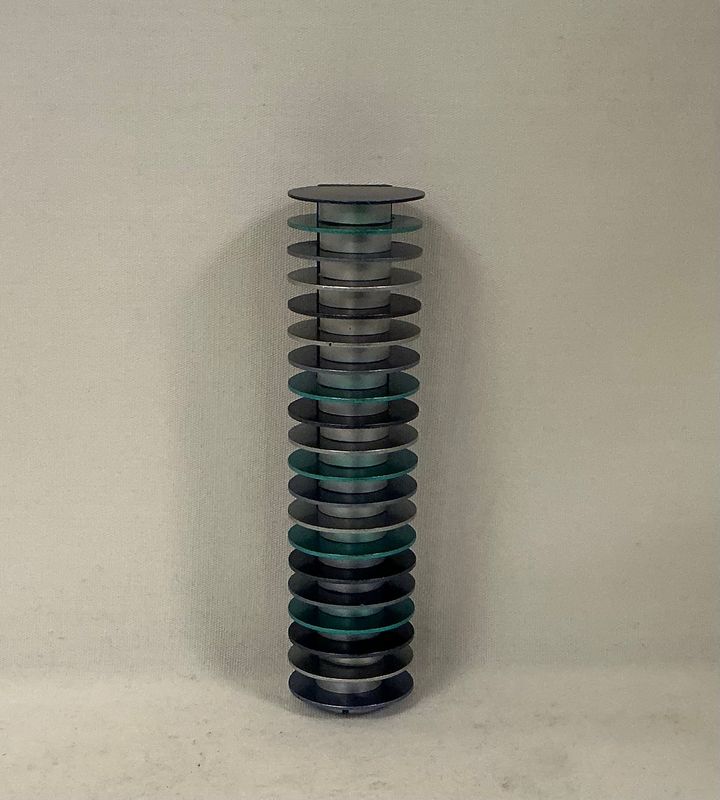 Mezuzah Case with Blue  Discs