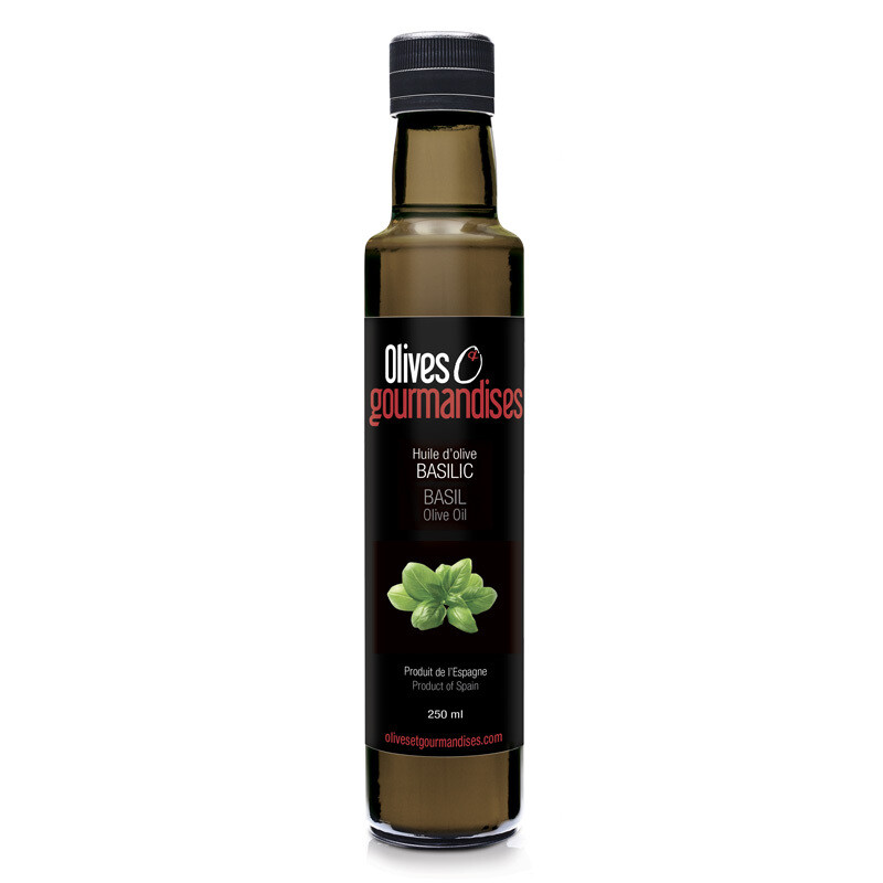 Huile d&#39;olive 250ml - Basilic