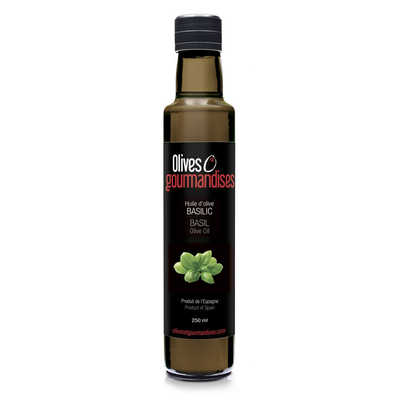 Huile d&#39;olive 250ml  - Basilic