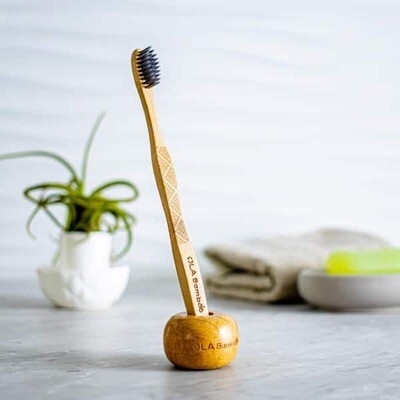 Porte brosse à dent en bambou - individuel