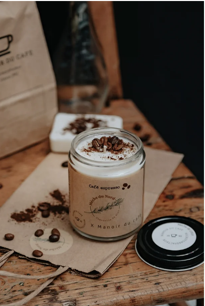 Chandelle 8 oz Mèche de coton - Café