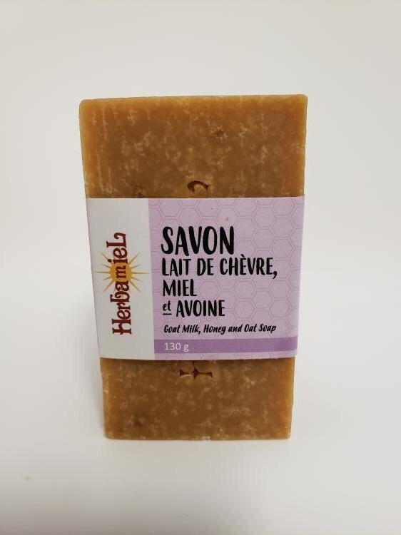 Savon 130 g - Lait de chèvre, miel et avoine