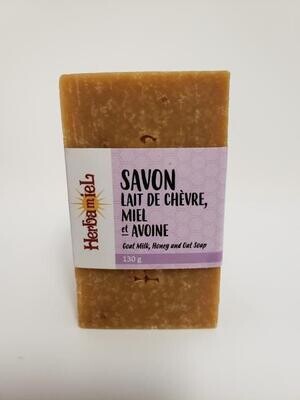 Savon 130 g - Lait de chèvre, miel et avoine