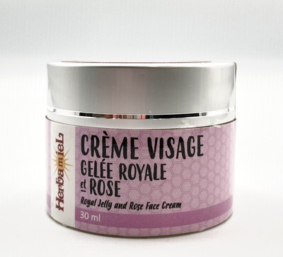 Crème pour le visage 30 ml - Gelée royale et rose