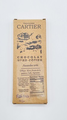 Barre chocolat - Amandes lait 50%