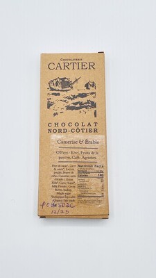 Barre chocolat - Camerises-érable lait 50%