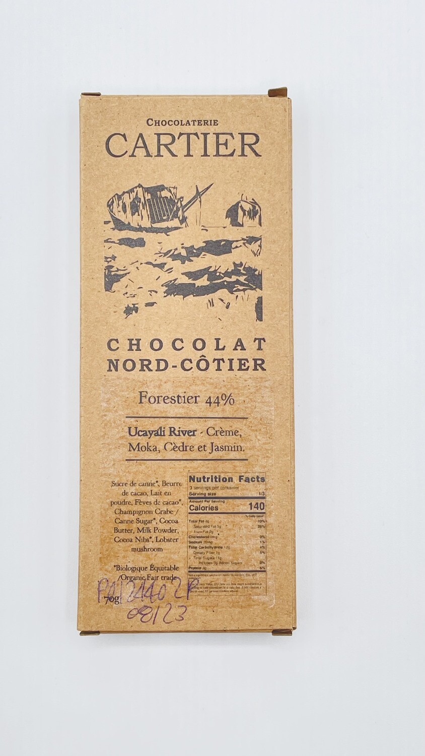 Barre chocolat - Forestier Lait 44%
