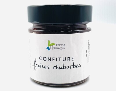 Confiture - Fraises-rhubarbe 212ml