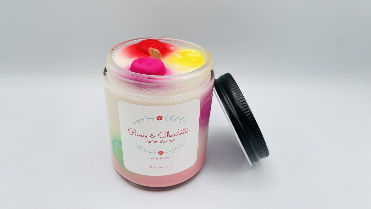 Chandelles en pot assorties, Fragrance: Parfum d&#39;amour