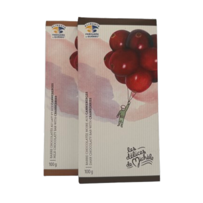 Barre de chocolat - Canneberges