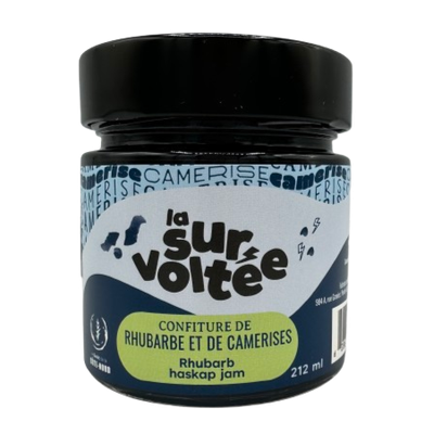 Confiture rhubarbes-camerises 212ml Confiture rhubarbes-camerises 212ml