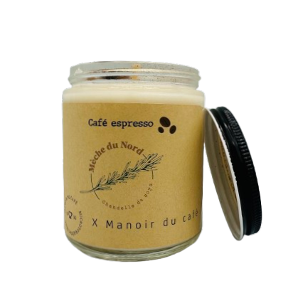 Chandelle 8 oz Mèche de coton - Café