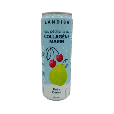 Collagène marin - Eau pétillante - Poire, cerise Collagène marin - Eau pétillante - Poire, cerise