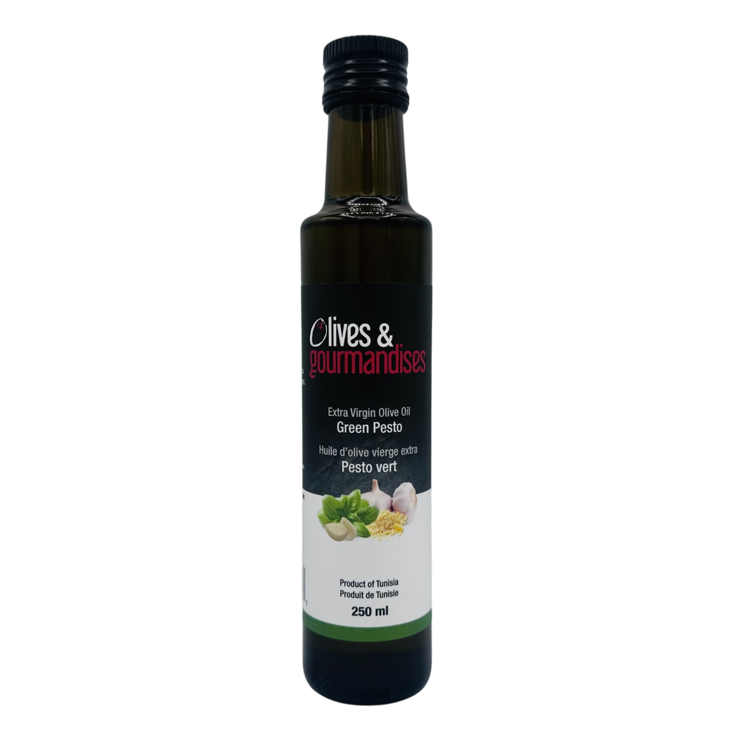Huile d'olive vierge pesto vert