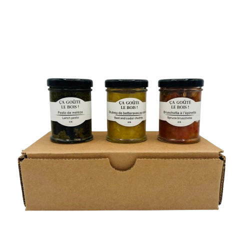 Trio apéro - Bruschetta, chutney et pesto 60ml