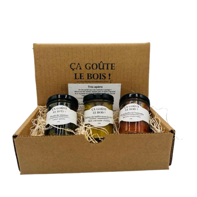 Trio apéro - Bruschetta, chutney et pesto 60ml Trio apéro - Bruschetta, chutney et pesto 60ml