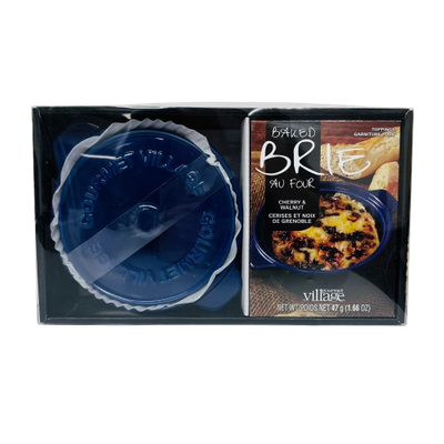 Caquelon bleu marine - Brie cerise et noix de grenoble Caquelon bleu marine - Brie cerise et noix de grenoble