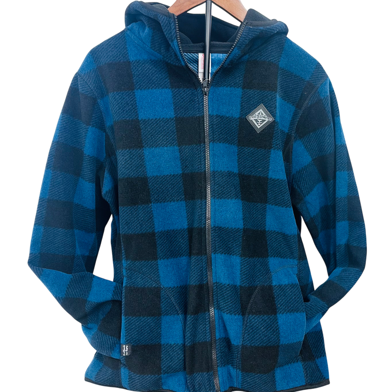 Veste polar - Carreaux bleu-noir - Large - BC